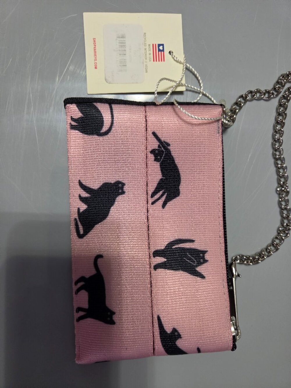 Harveys Seatbelt Yoga Kitty Coin Purse - RARE - new out of plastic